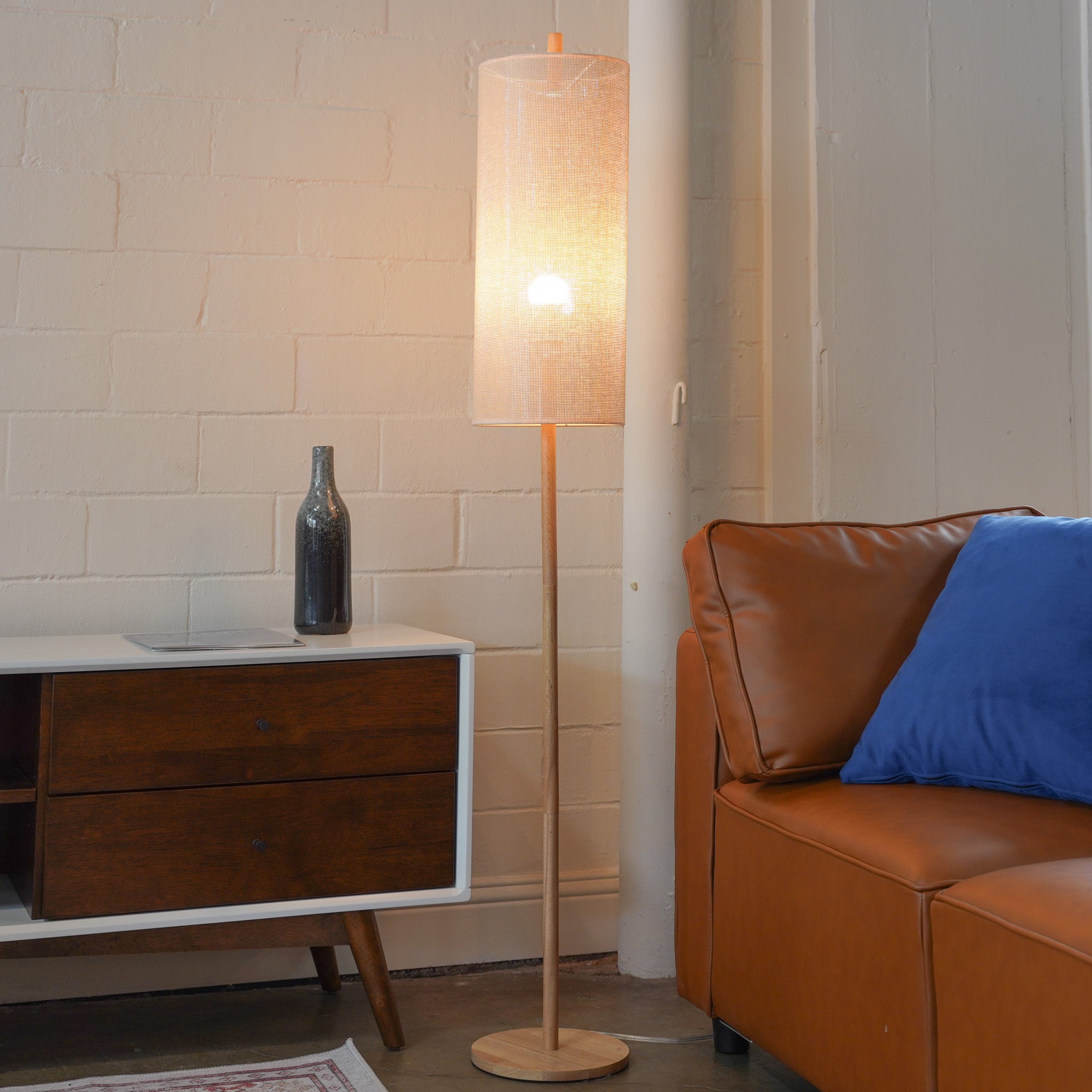 Glimmer Floor Lamp - Oak + Natural