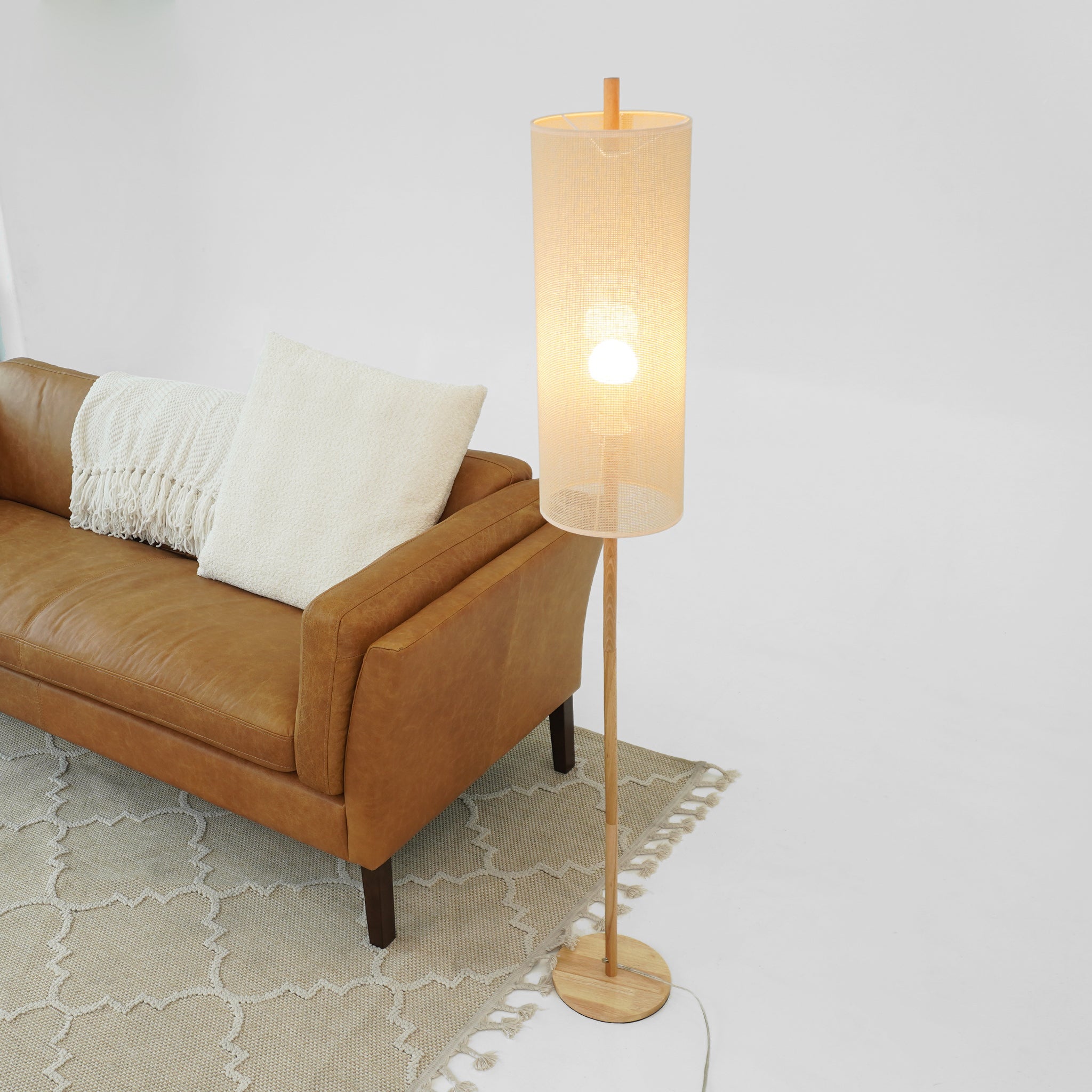 Glimmer Floor Lamp - Oak + Natural