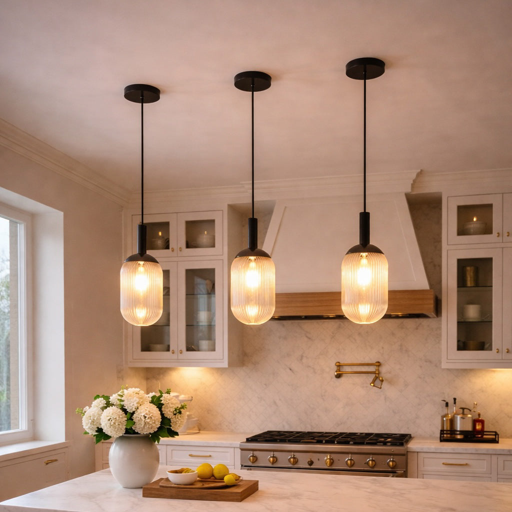 Glint Pendant Lamp Black-Clear