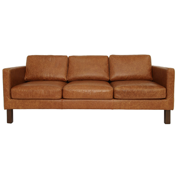 Granada - Waxy Cognac Leather Couch | MidinMod |