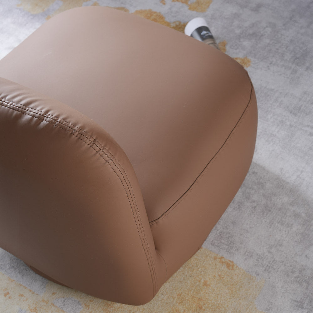 Groveton Brown PU Leather Swivel Chair