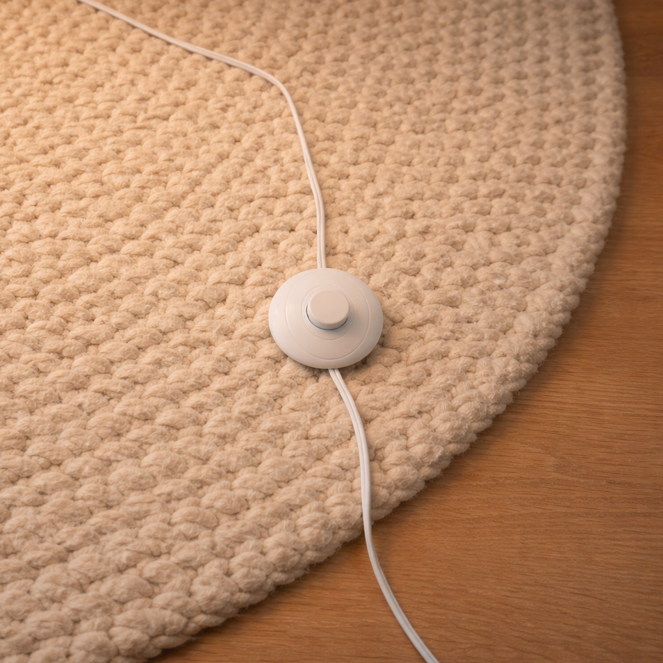 Halo Beaded Three-Legged Natural Wood Floor Lamp with Tripod Base | MidinMod