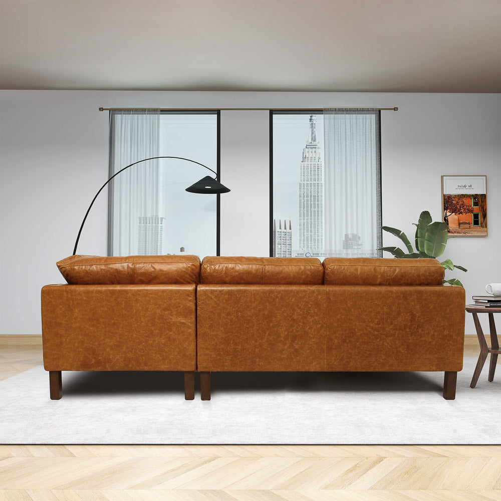 Hawthorne Sectional Right Leather Sofa - Mid In Mod