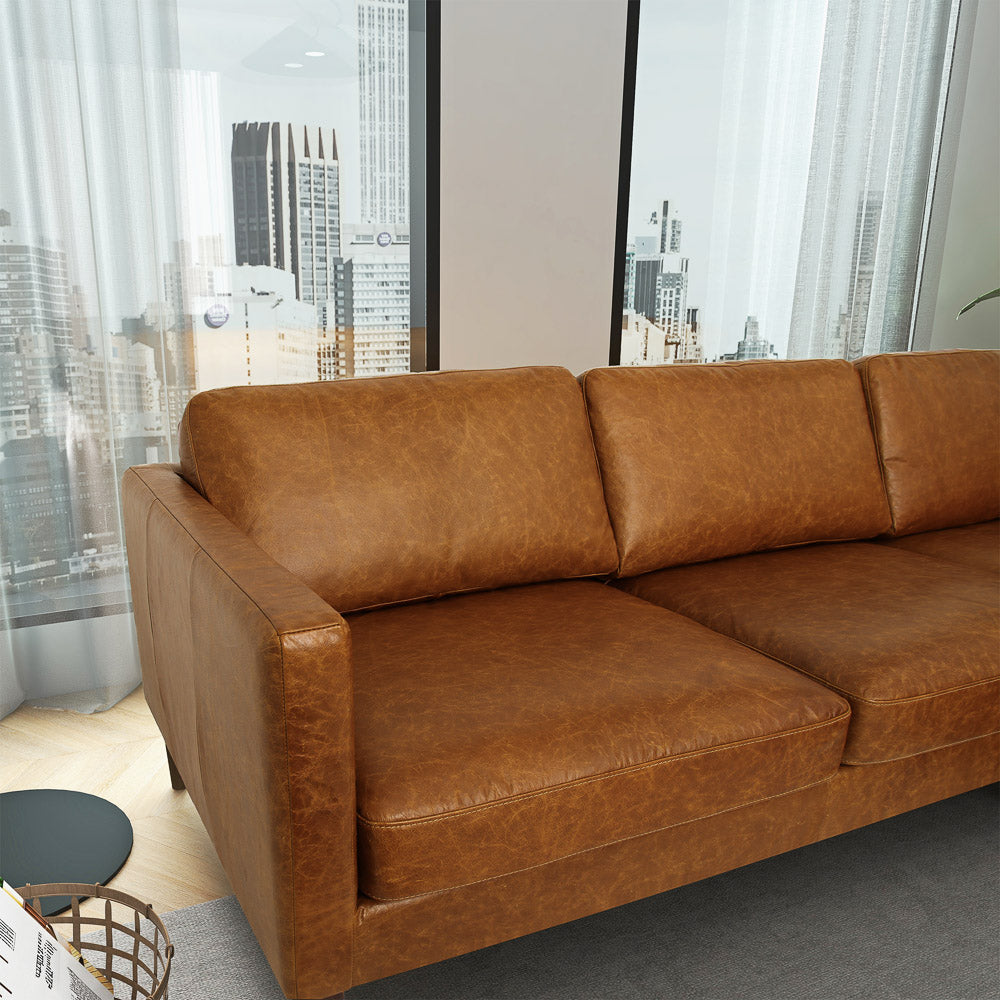 Hawthorne Sectional Right Leather Sofa - Mid In Mod