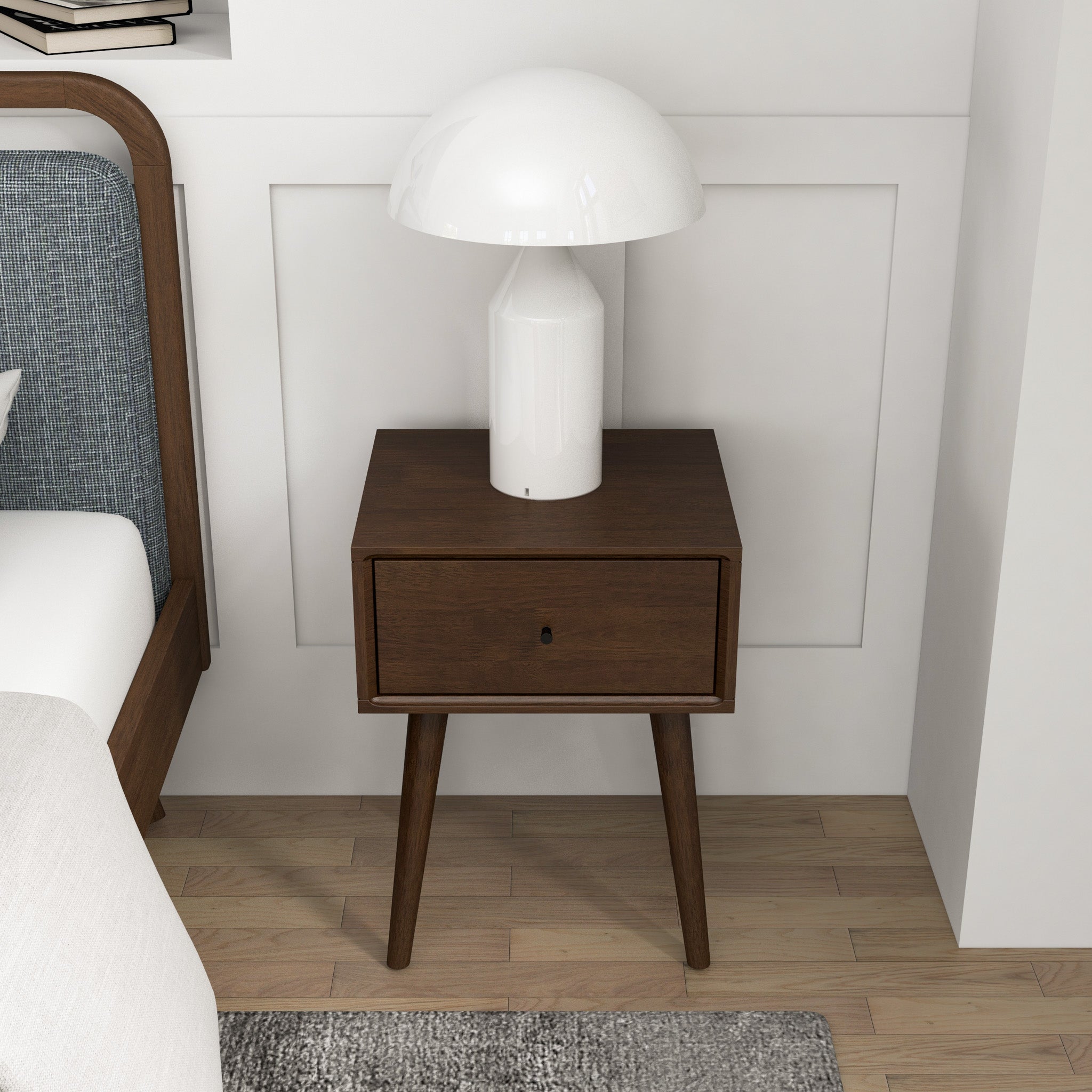 Hayes Mid-Century Modern Walnut Nightstand - MidinMod