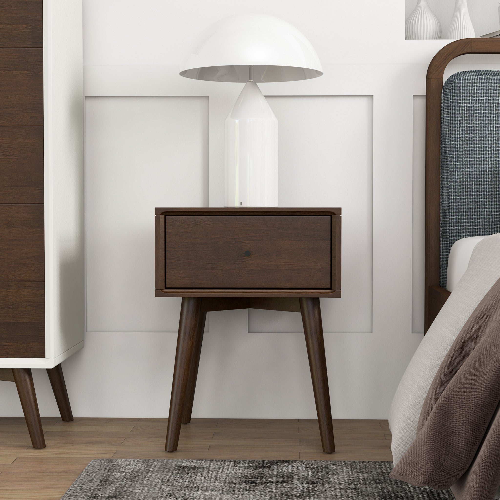 Hayes Mid-Century Modern Walnut Nightstand - MidinMod