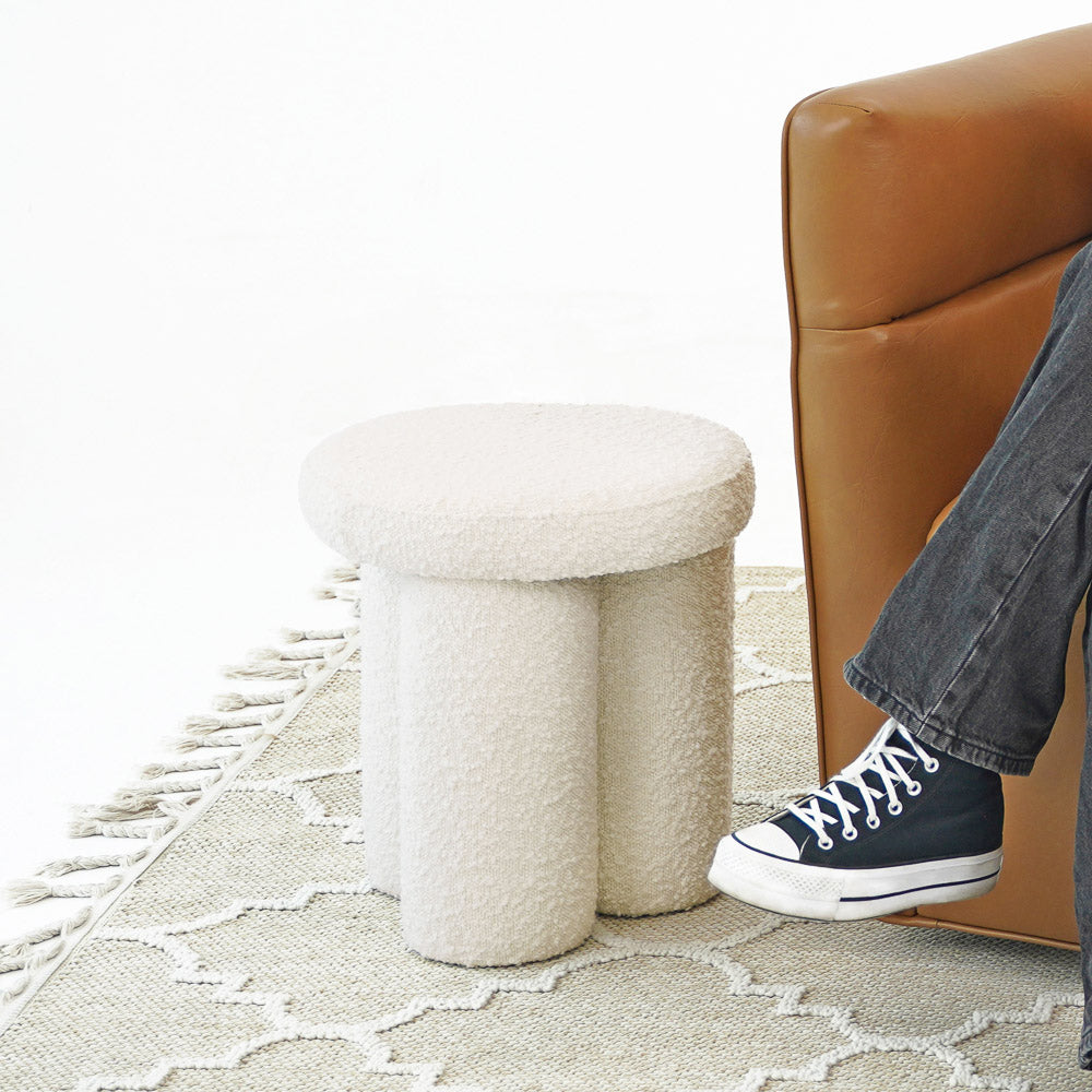 Hico Stool - Ivory Boucle - MidinMod