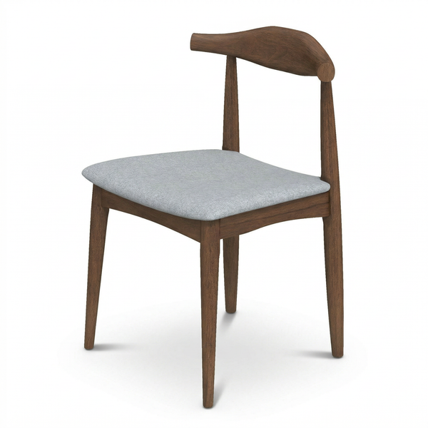Juliet Grey Fabric Dining Chair Set | Danish-Inspired Mid-Century Design | MidinMod