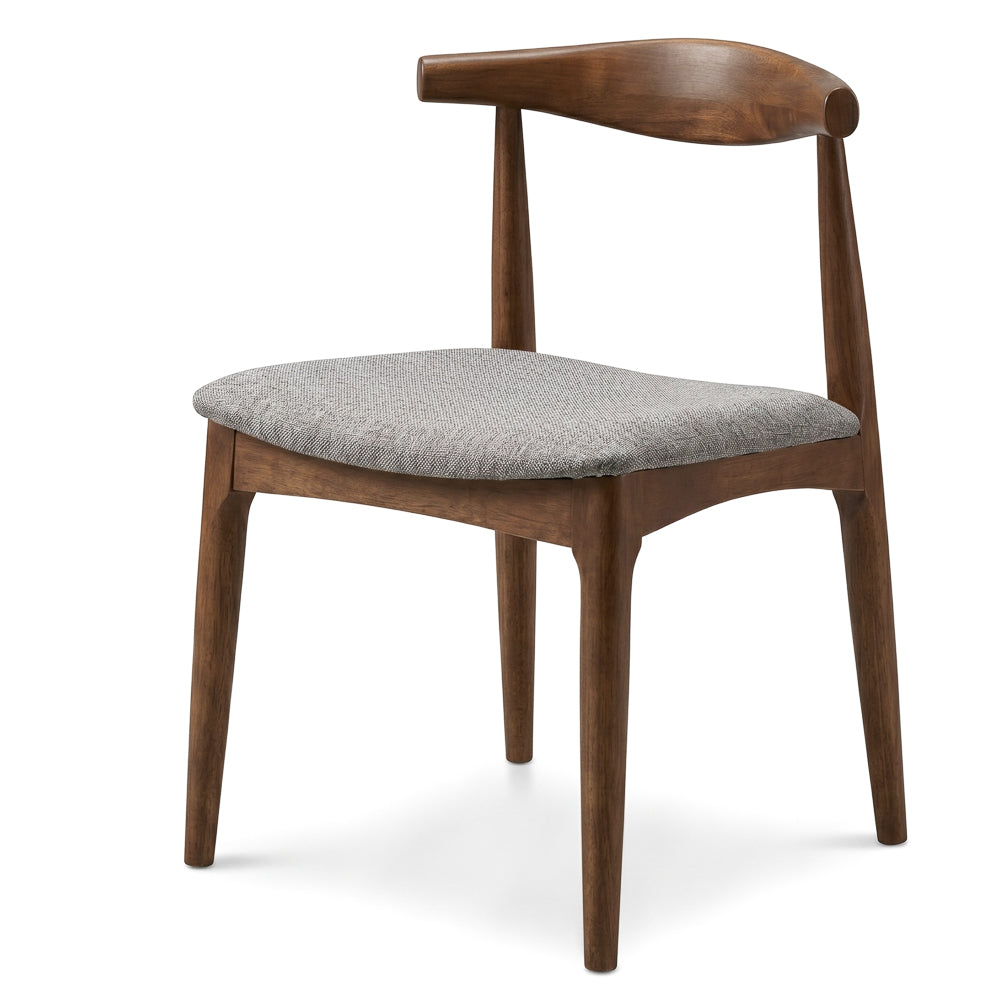 Juliet Grey Fabric Dining Chair Set | Danish-Inspired Mid-Century Design | MidinMod