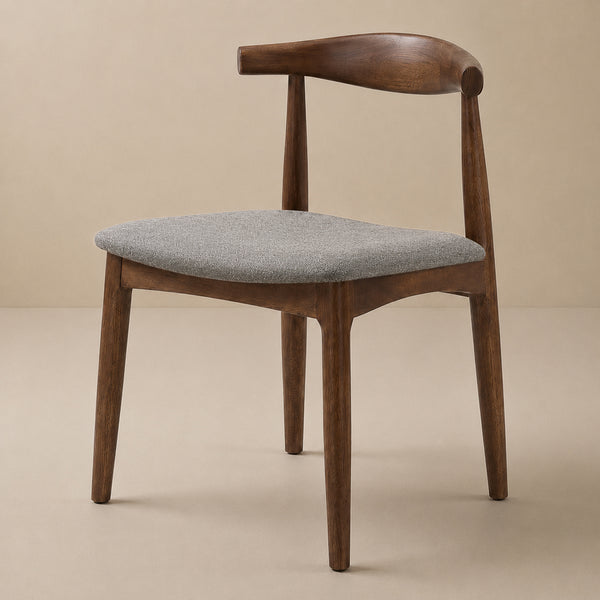Juliet Grey Fabric Dining Chair Set | Danish-Inspired Mid-Century Design | MidinMod