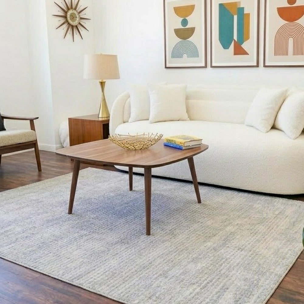 Kare Modern Square Walnut Center Table | Minimalist Symmetry | MidinMod
