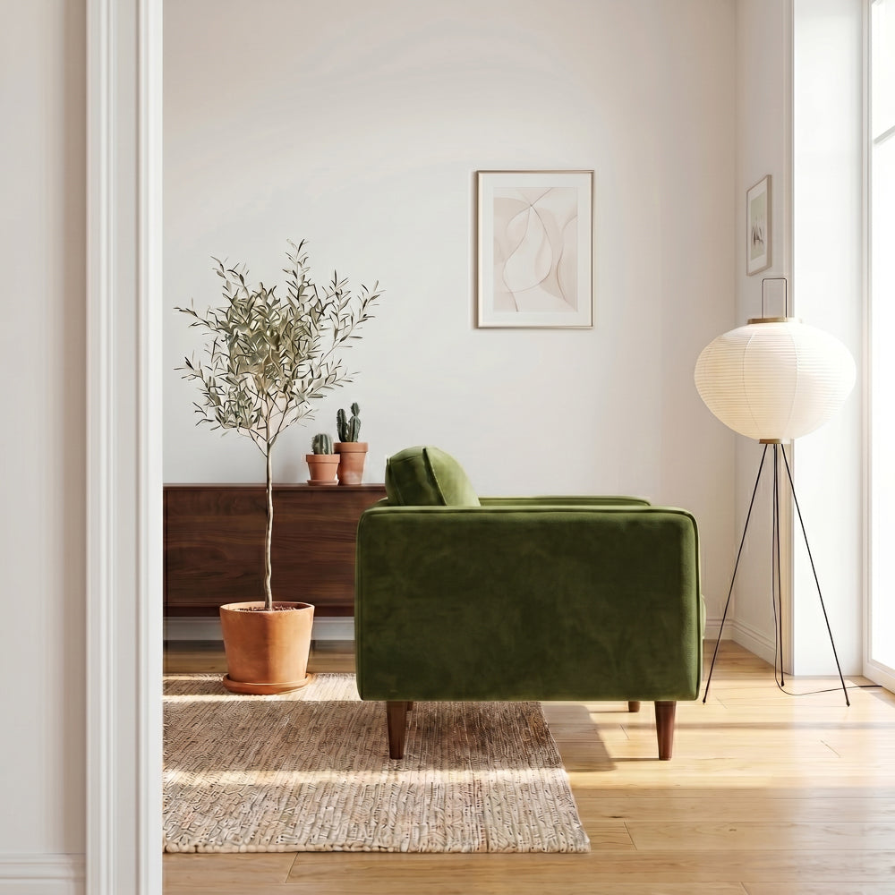 Kirby Velvet Armchair | Mid-Century Modern Lounge Chair | MidinMod