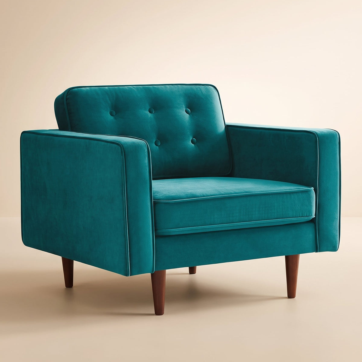 Kirby Teal Velvet Arm Chair | MidinMod