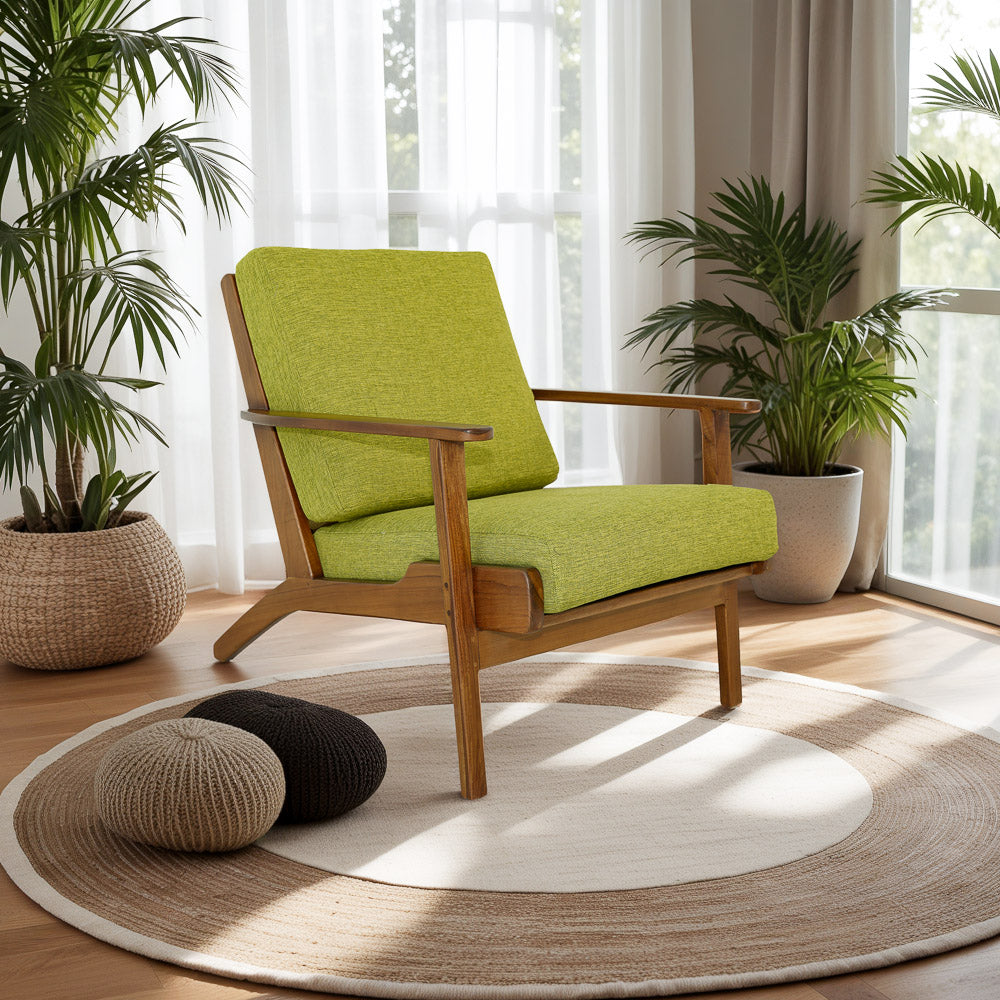 Kyle Linen Lounge Chair - Pistachio Green