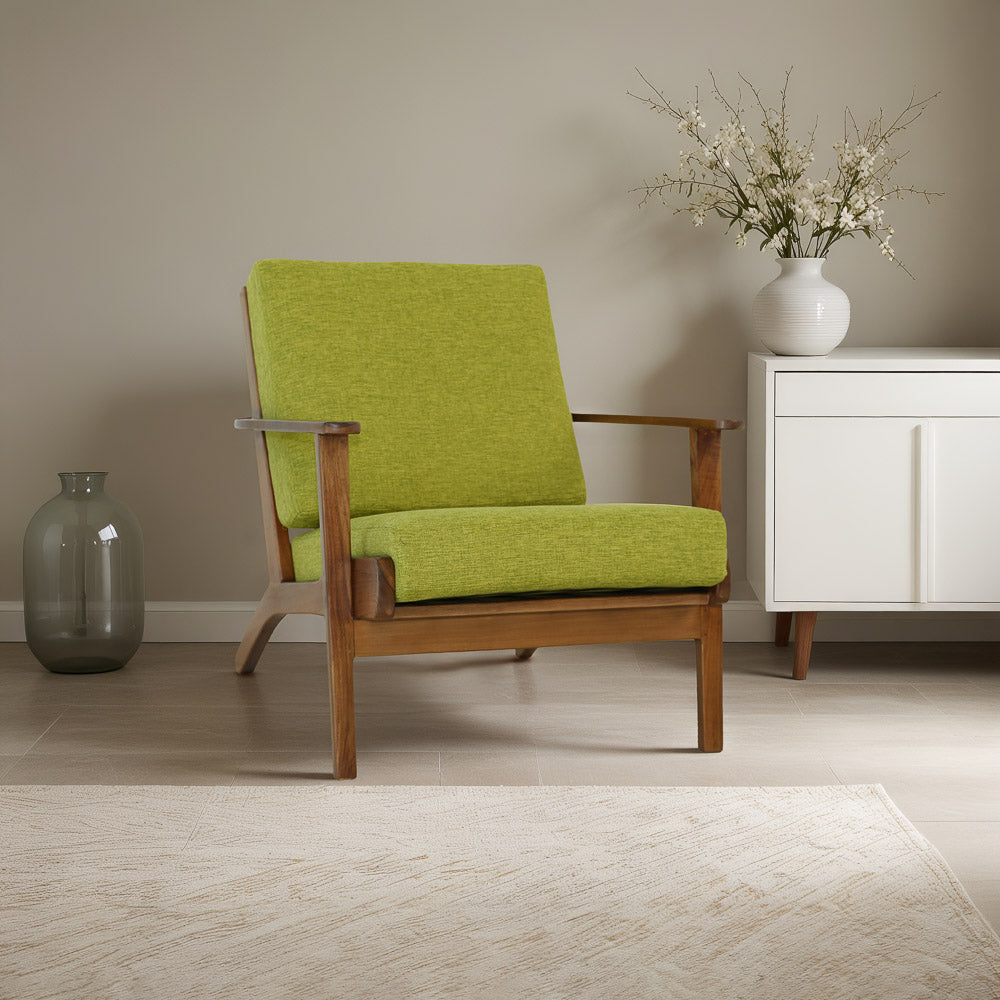 Kyle Linen Lounge Chair - Pistachio Green