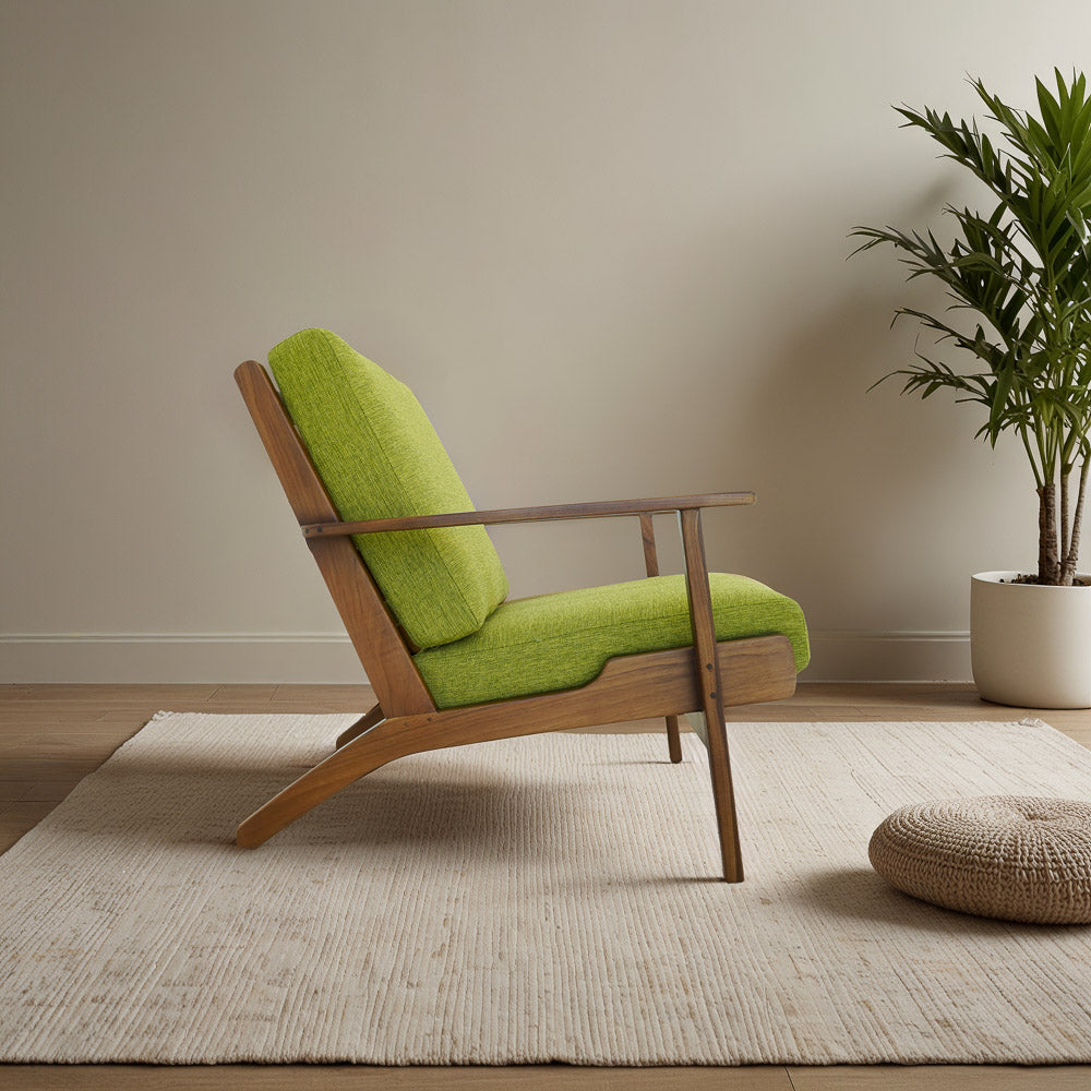 Kyle Linen Lounge Chair - Pistachio Green