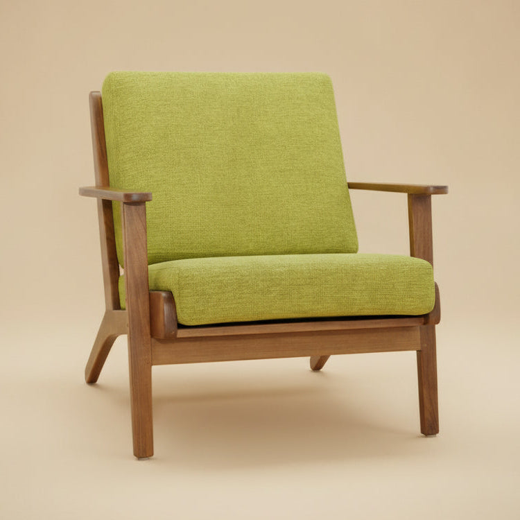 Kyle Modern Linen Lounge Chair - Pistachio Green | MidinMod