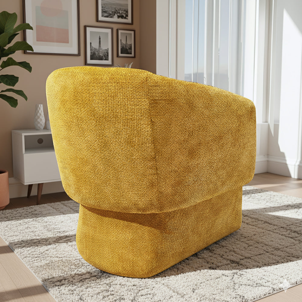 Lancaster Comfort Curve Lounge Chair with Soft Chenille - MidinMod