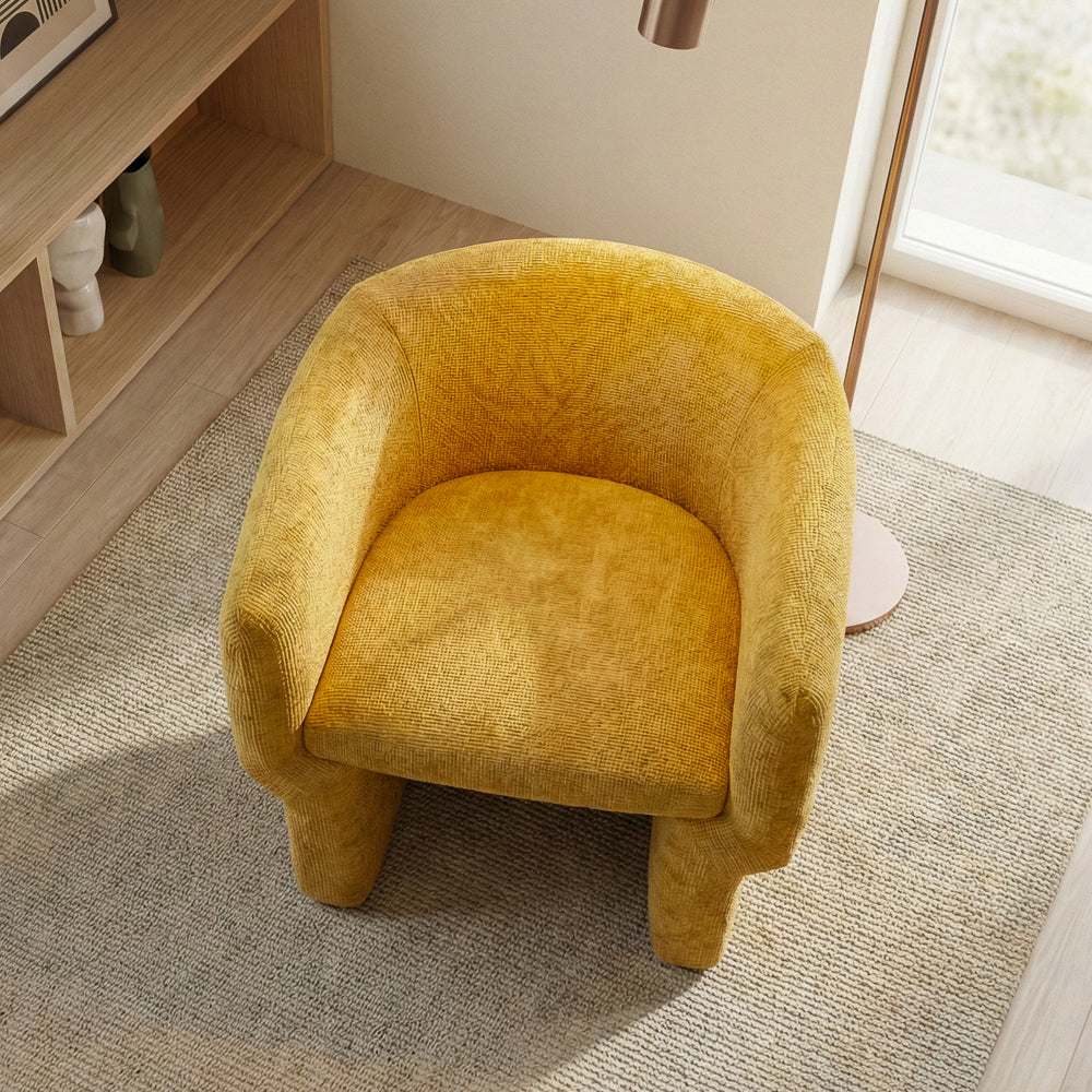 Lancaster Comfort Curve Lounge Chair with Soft Chenille - MidinMod