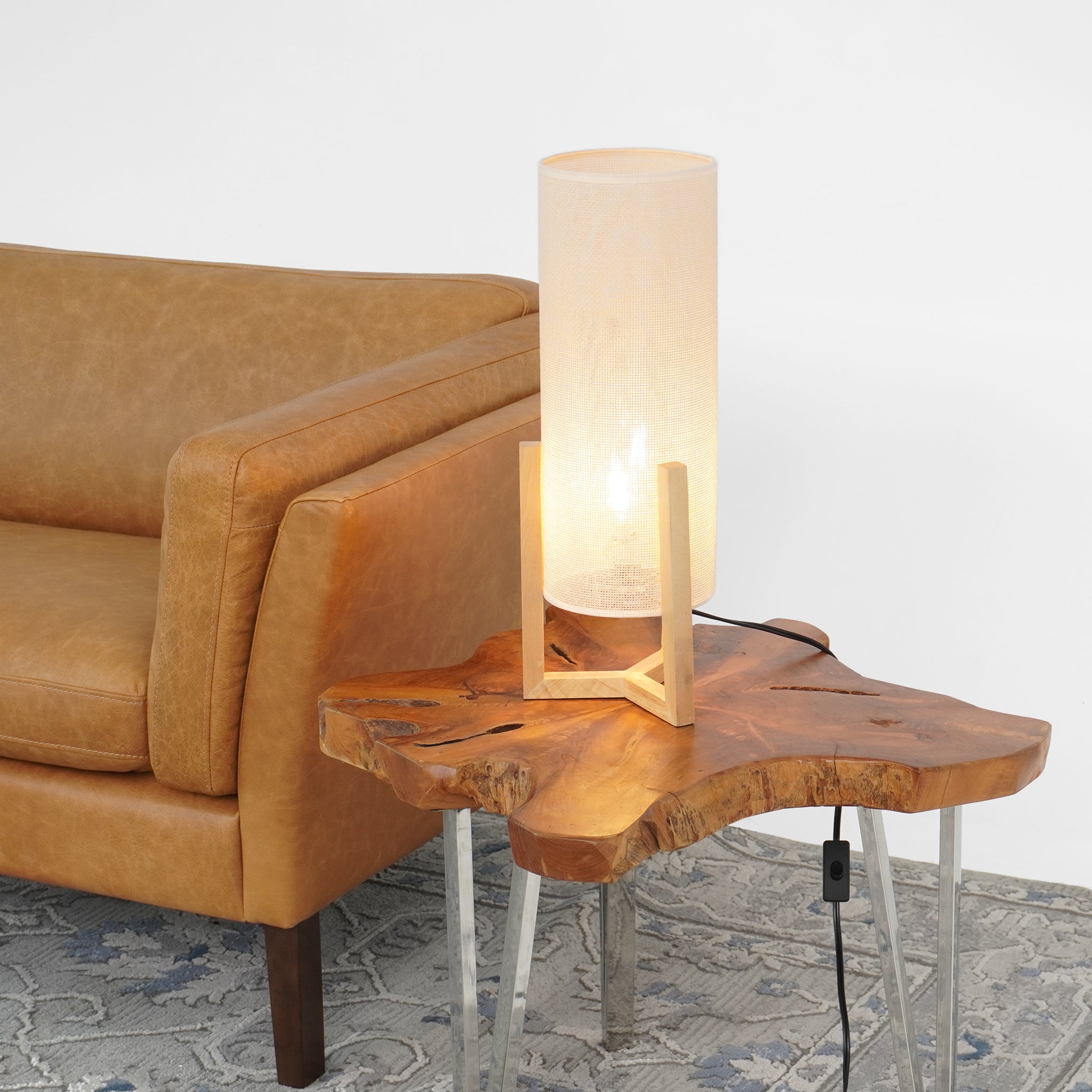 Lantern Table Lamp - Oak - Natural