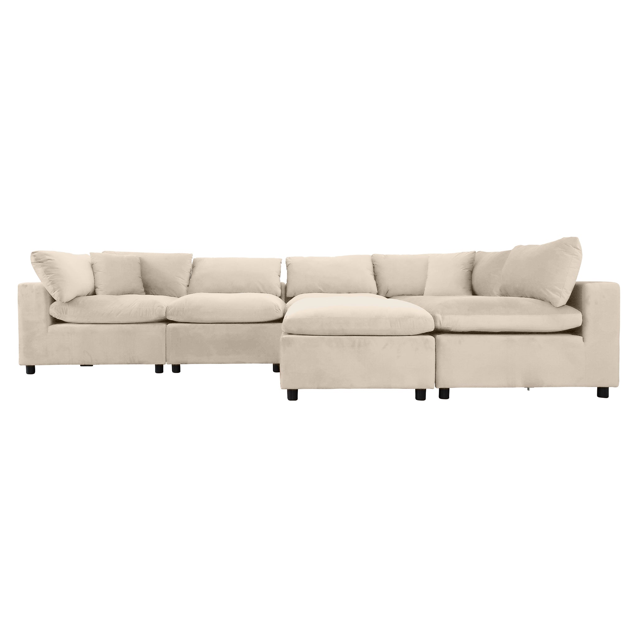 Laurel Ivory Velvet Modular Sofa