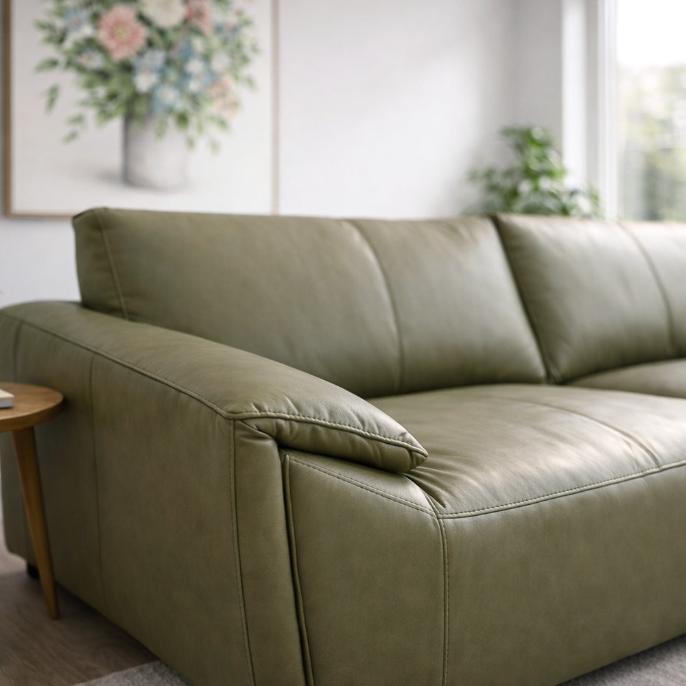 Lawson Luxury Real Leather Sofa with Pillow-Top Arms & Robust Frame | MidinMod