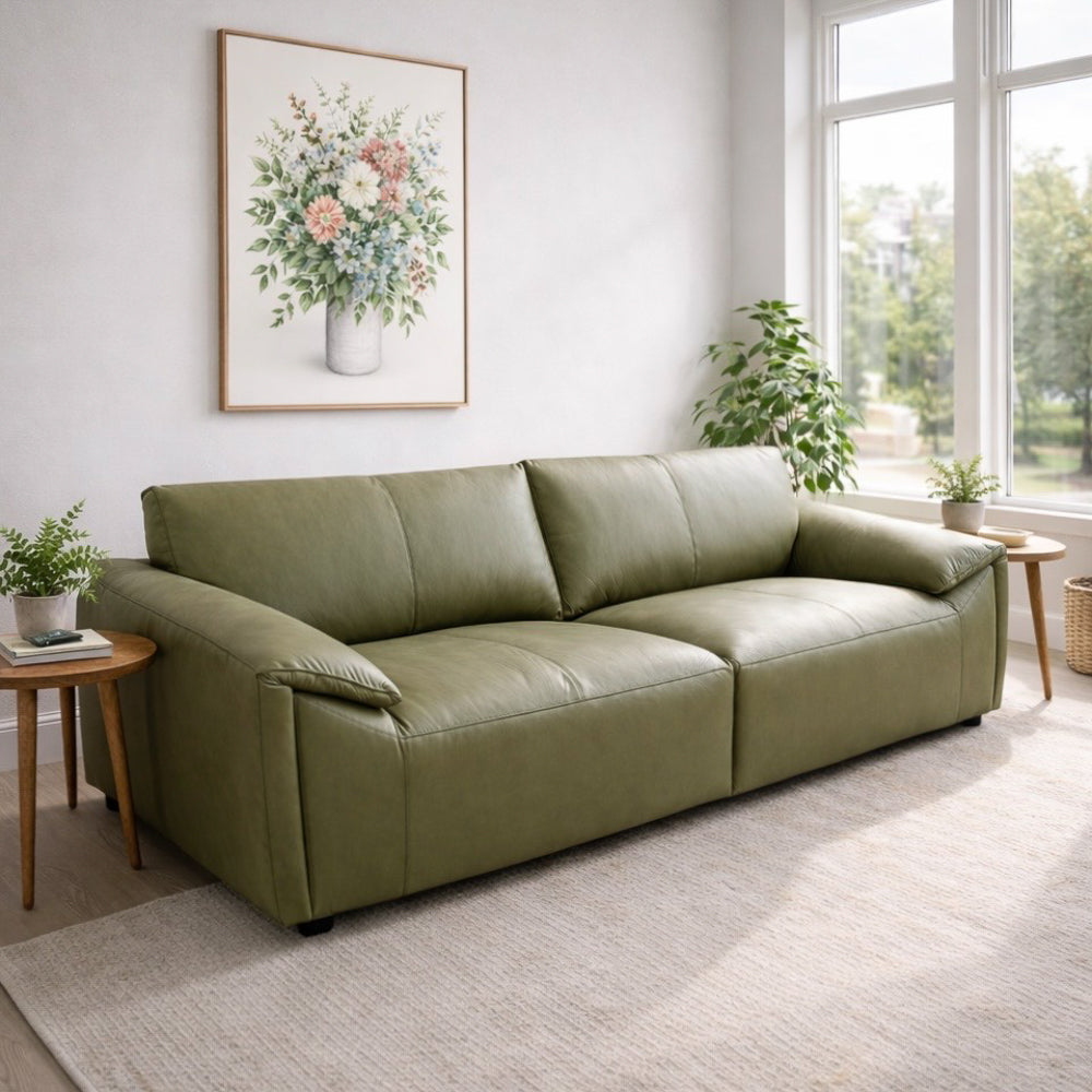 Lawson Luxury Real Leather Sofa with Pillow-Top Arms & Robust Frame | MidinMod