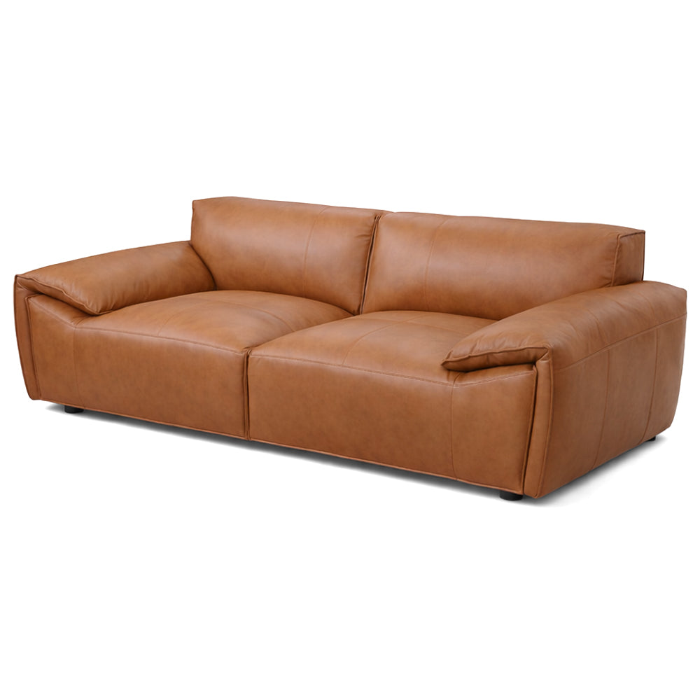 Lawson Sofa | Tan Top-Grain Leather Modern Couch | MidinMod
