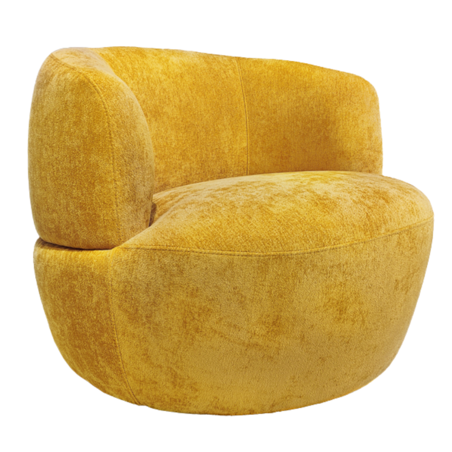 Lemon Modern Soft Chenille Swivel Accent Chair with Spherical Base - MidinMod