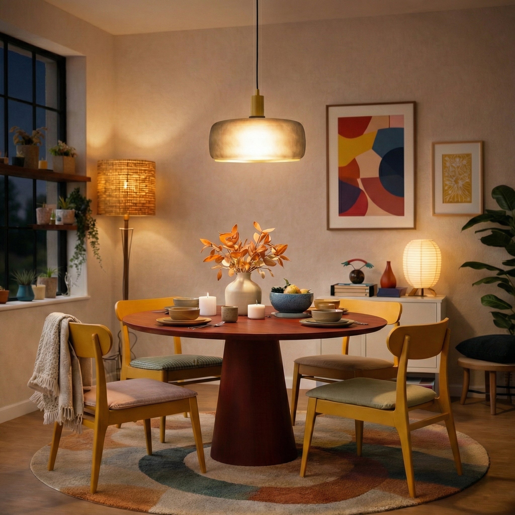 Lightwave Pendant Lamp in Black Glass and Gold | MidinMod