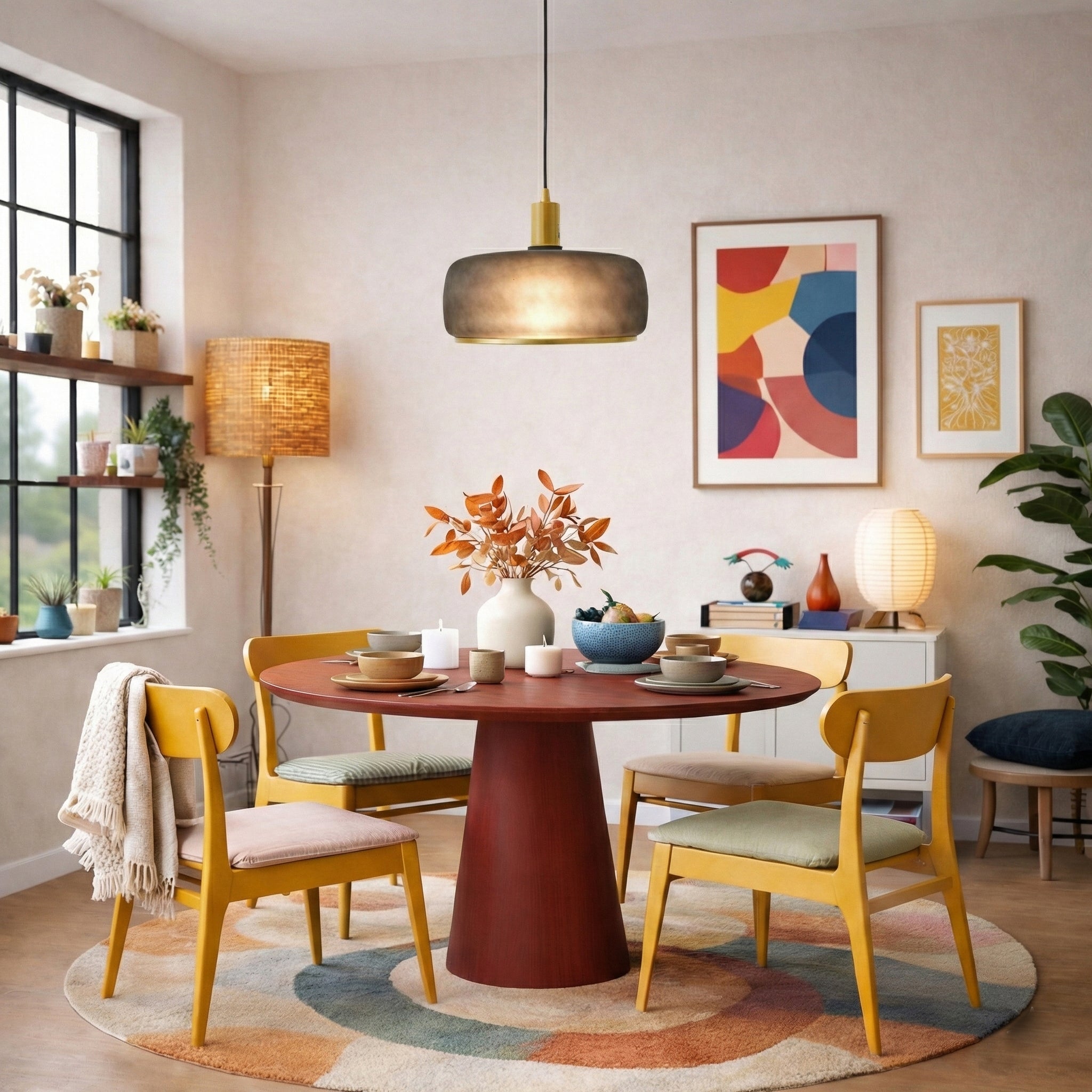 Lightwave Pendant Lamp in Black Glass and Gold | MidinMod