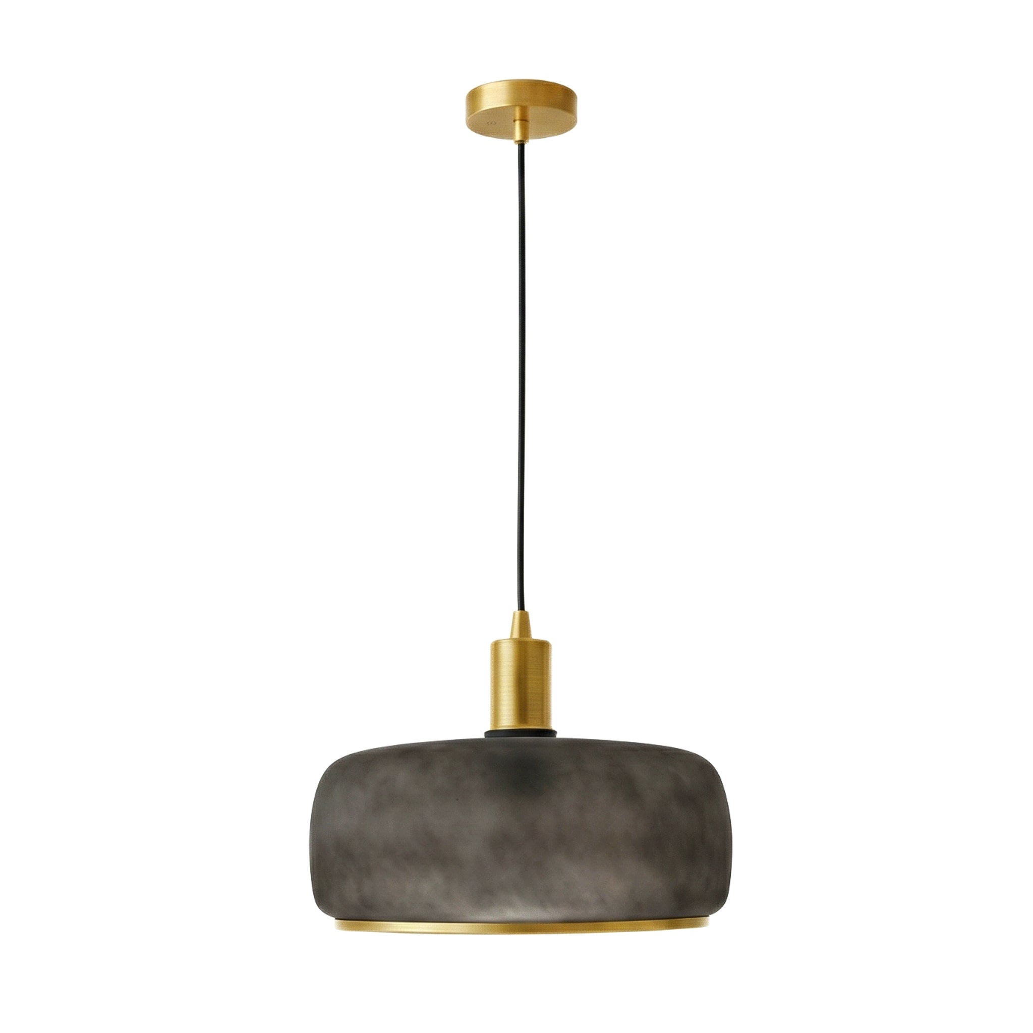 Lightwave Pendant Lamp in Black Glass and Gold | MidinMod