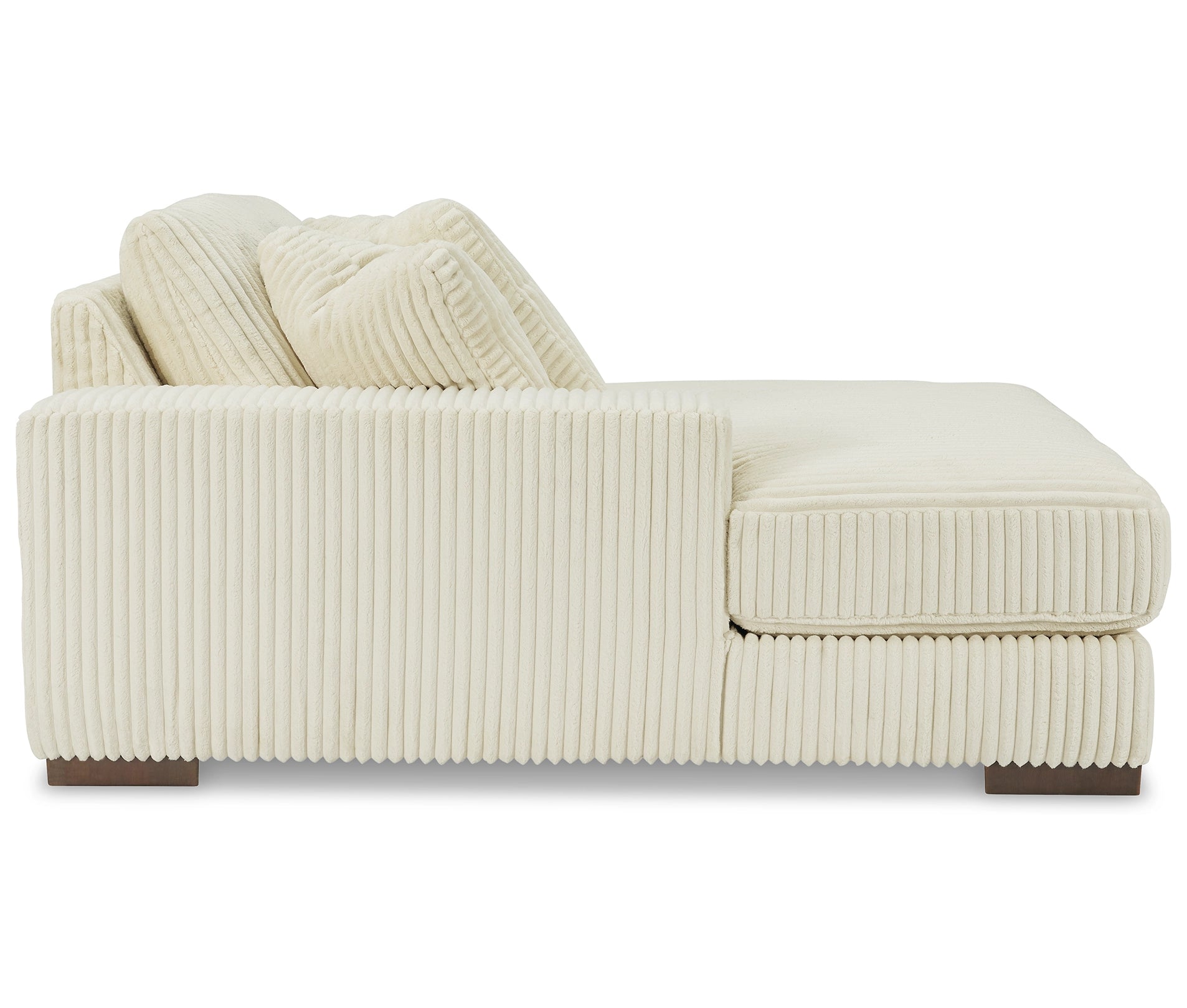Lindyn Ivory Textured Cord Double Chaise Sectional | MidinMod
