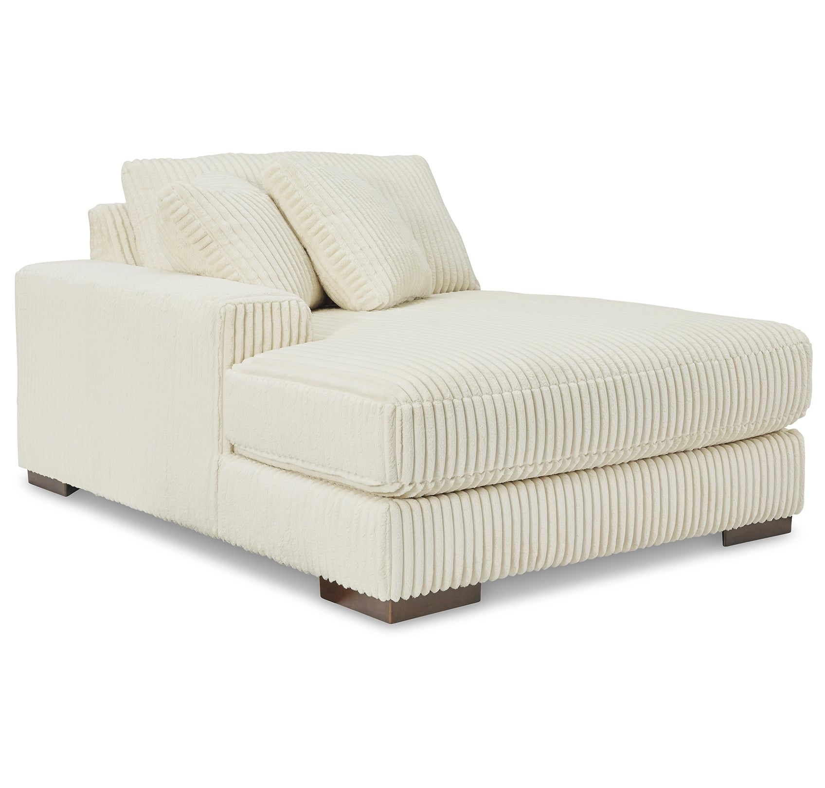 Lindyn Ivory Textured Cord Double Chaise Sectional | MidinMod