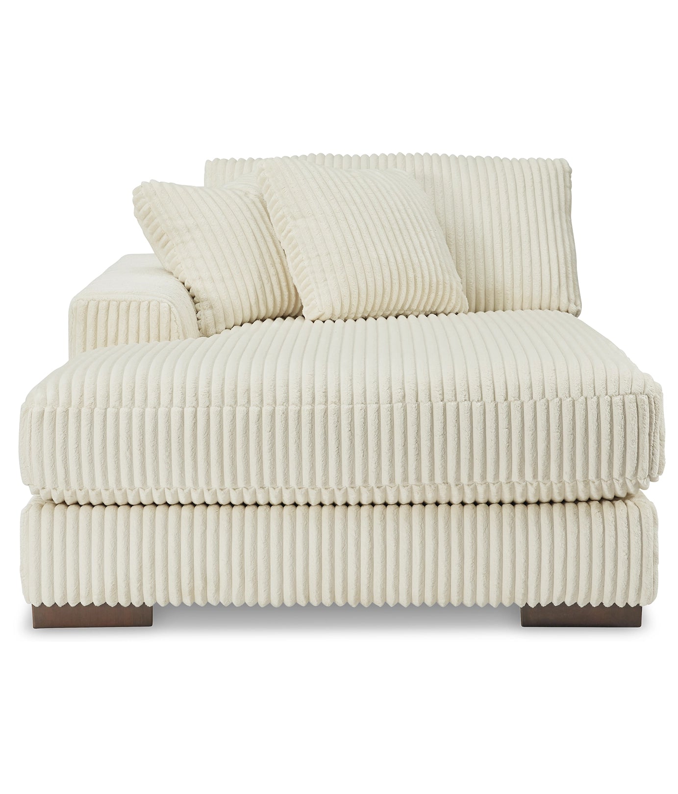 Lindyn Ivory Textured Cord Double Chaise Sectional | MidinMod