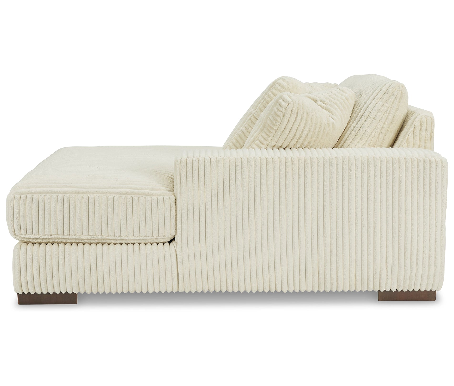 Lindyn Ivory Textured Cord Double Chaise Sectional | MidinMod