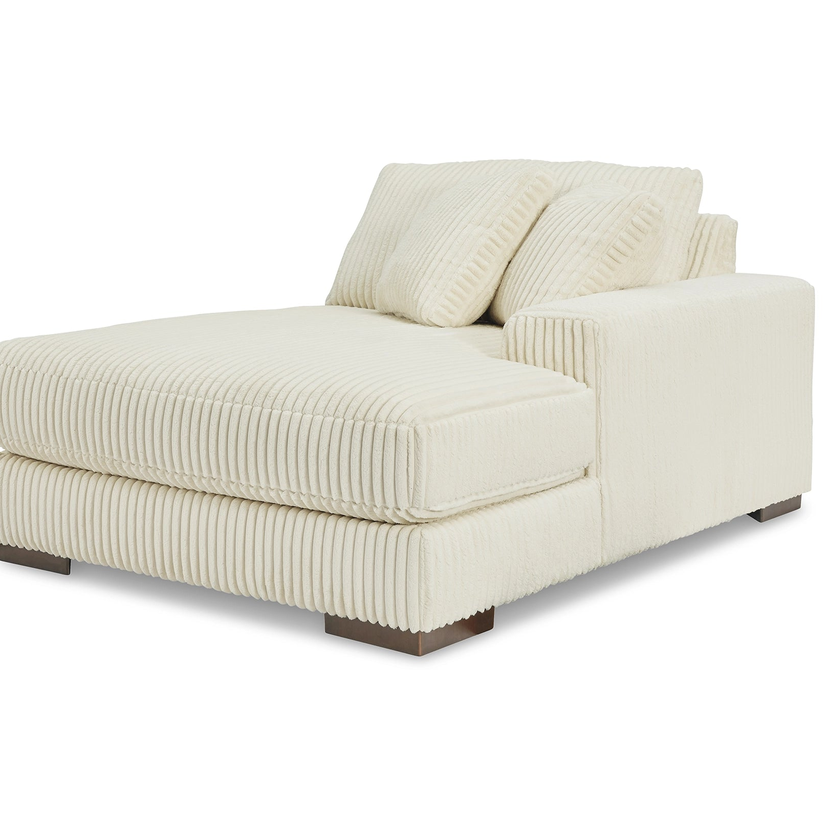 Lindyn Ivory Textured Cord Double Chaise Sectional | MidinMod
