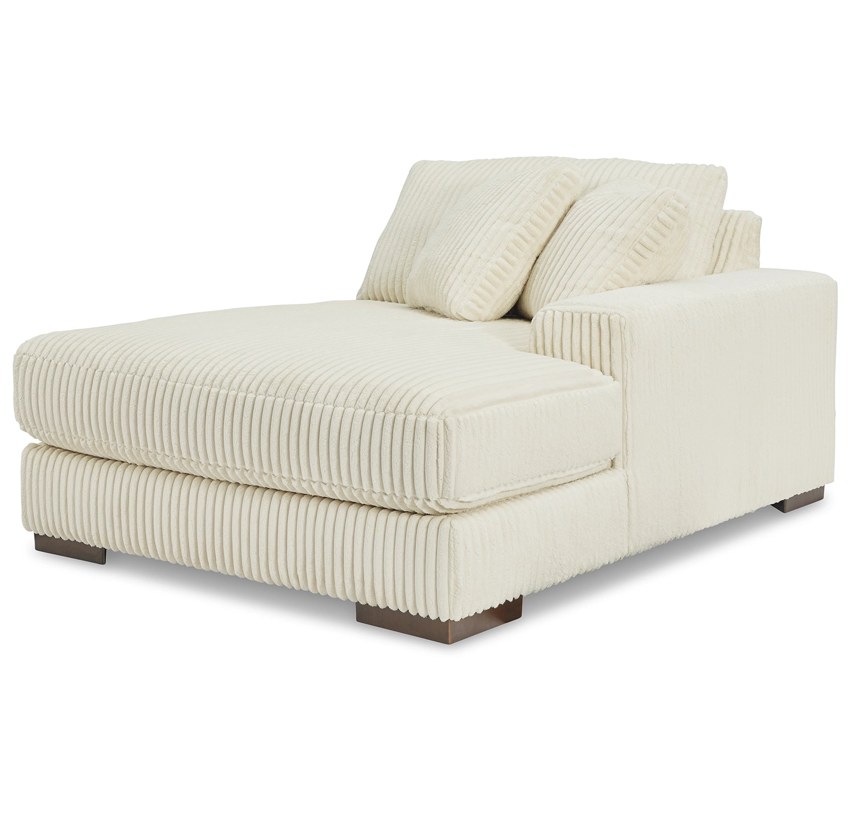 Lindyn Ivory Textured Cord Double Chaise Sectional | MidinMod