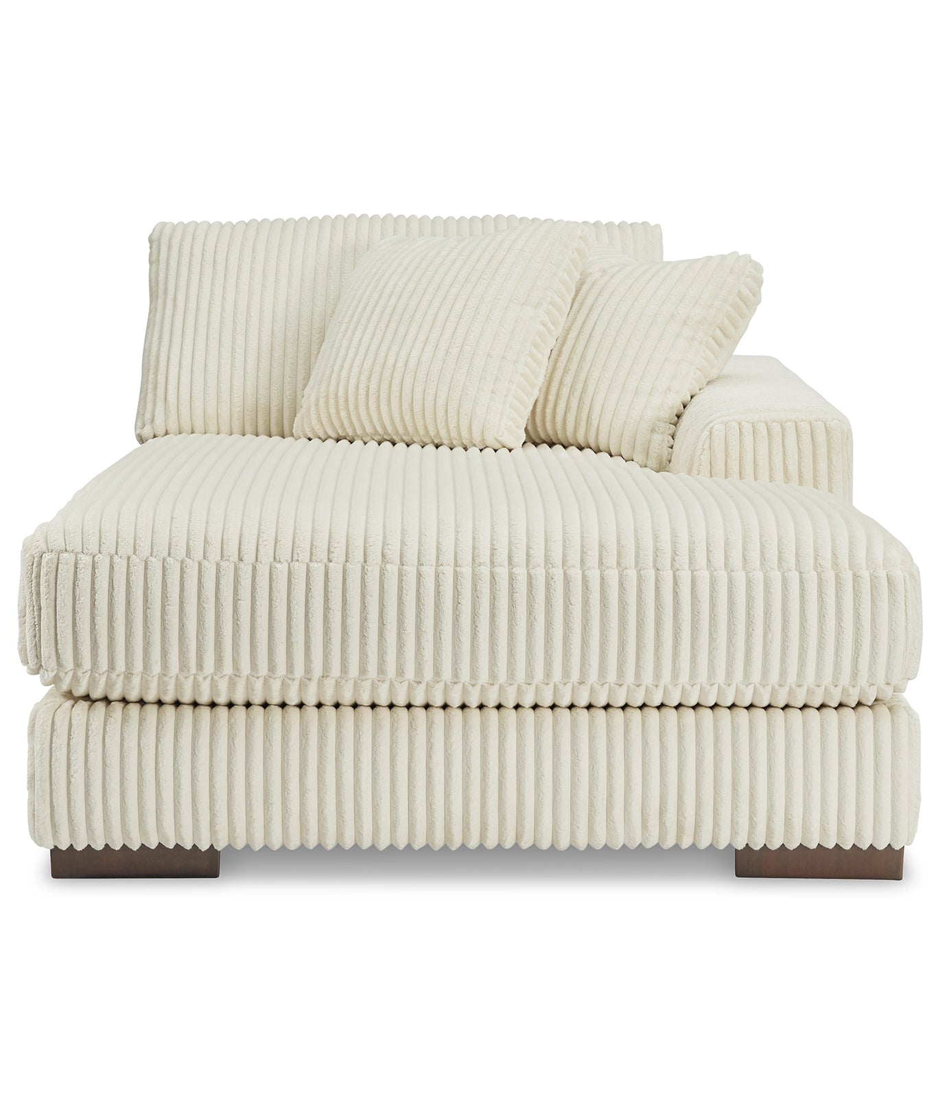 Lindyn Ivory Textured Cord Double Chaise Sectional | MidinMod