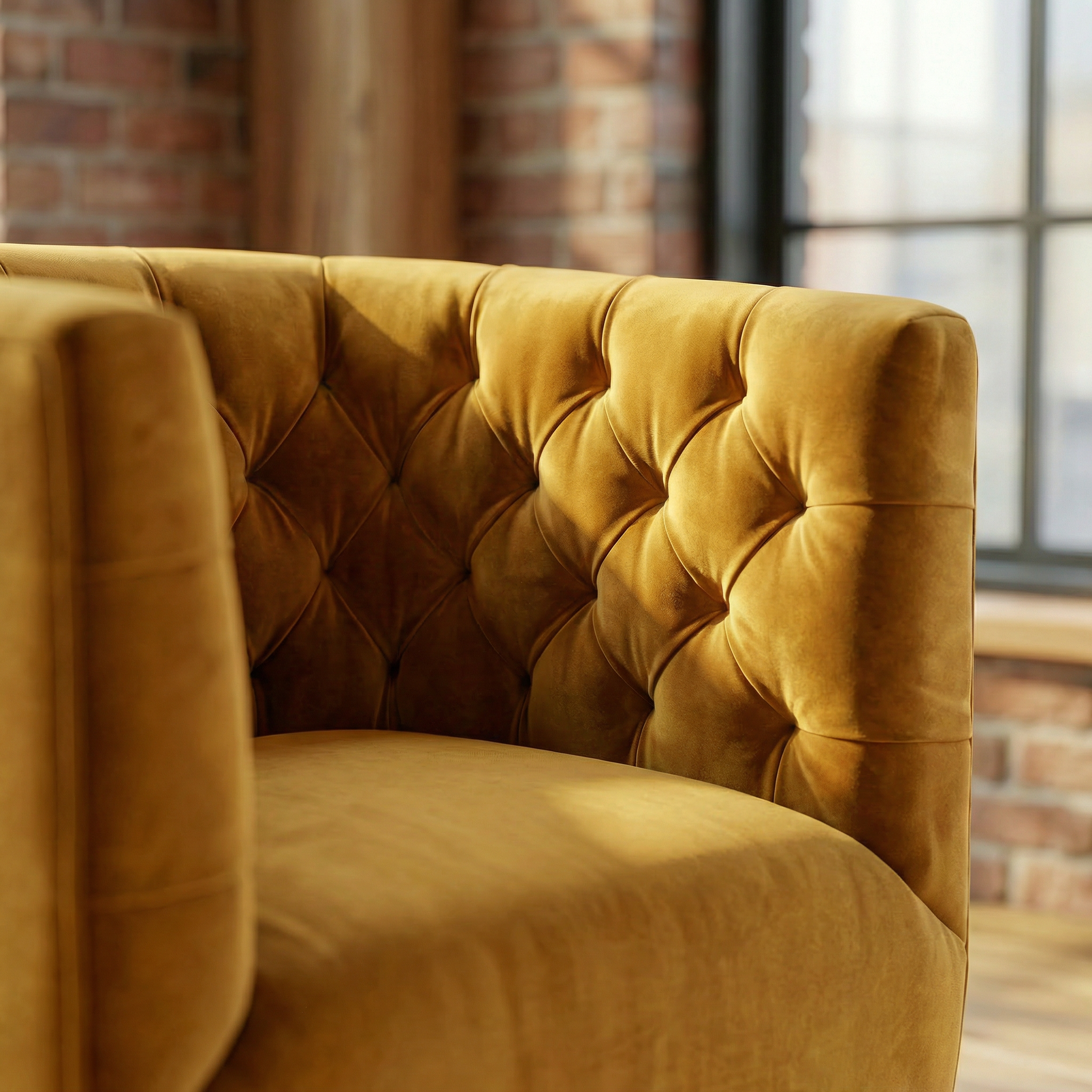 Lotte Swivel Chair | Gold Performance Velvet | MidinMod