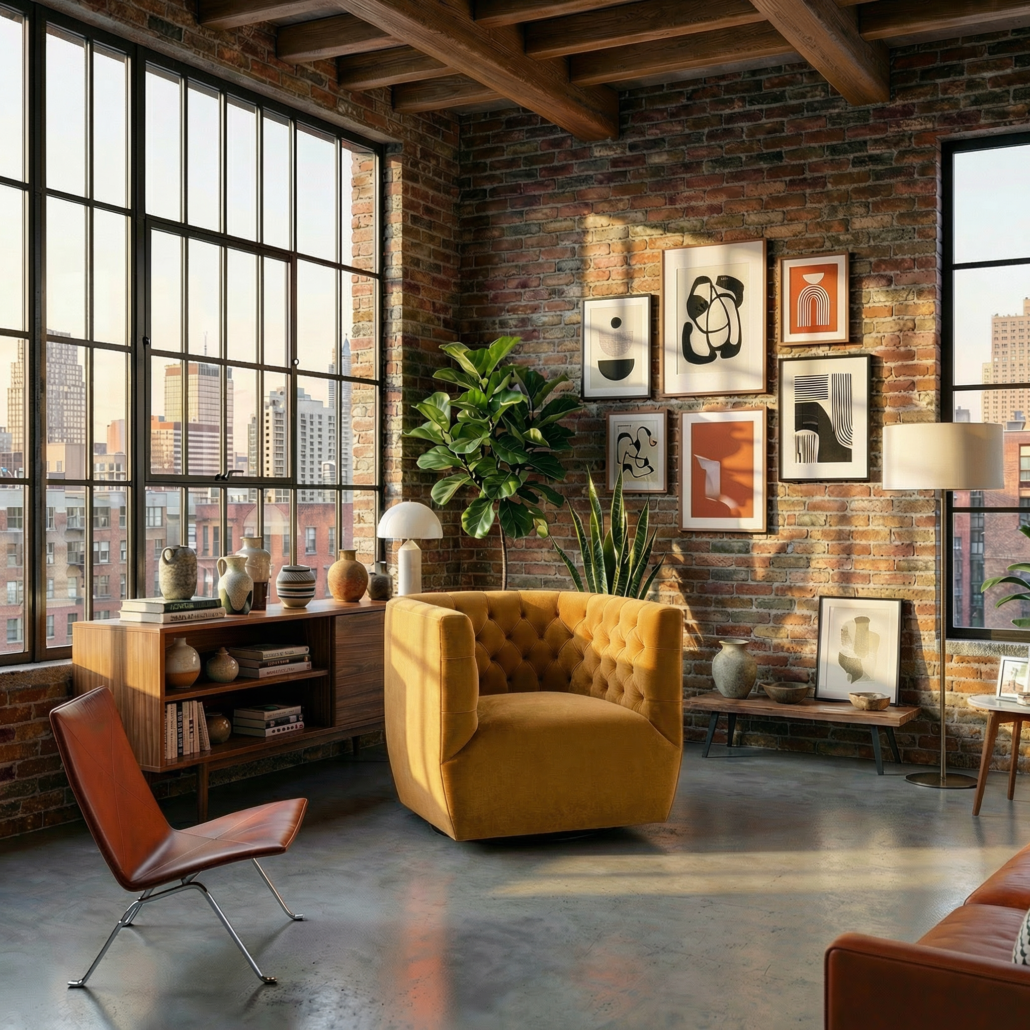 Lotte Swivel Chair | Gold Performance Velvet | MidinMod