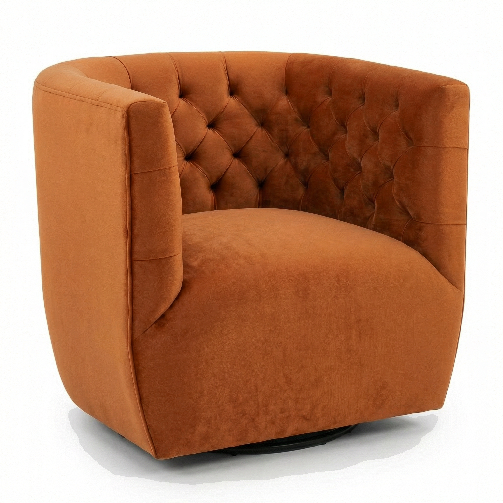 Lotte Swivel Chair | Burnt Orange Performance Velvet | MidinMod