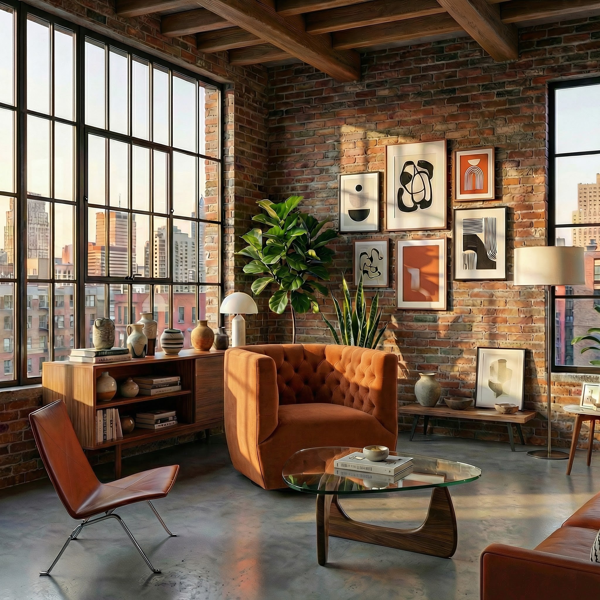 Lotte Swivel Chair | Burnt Orange Performance Velvet | MidinMod