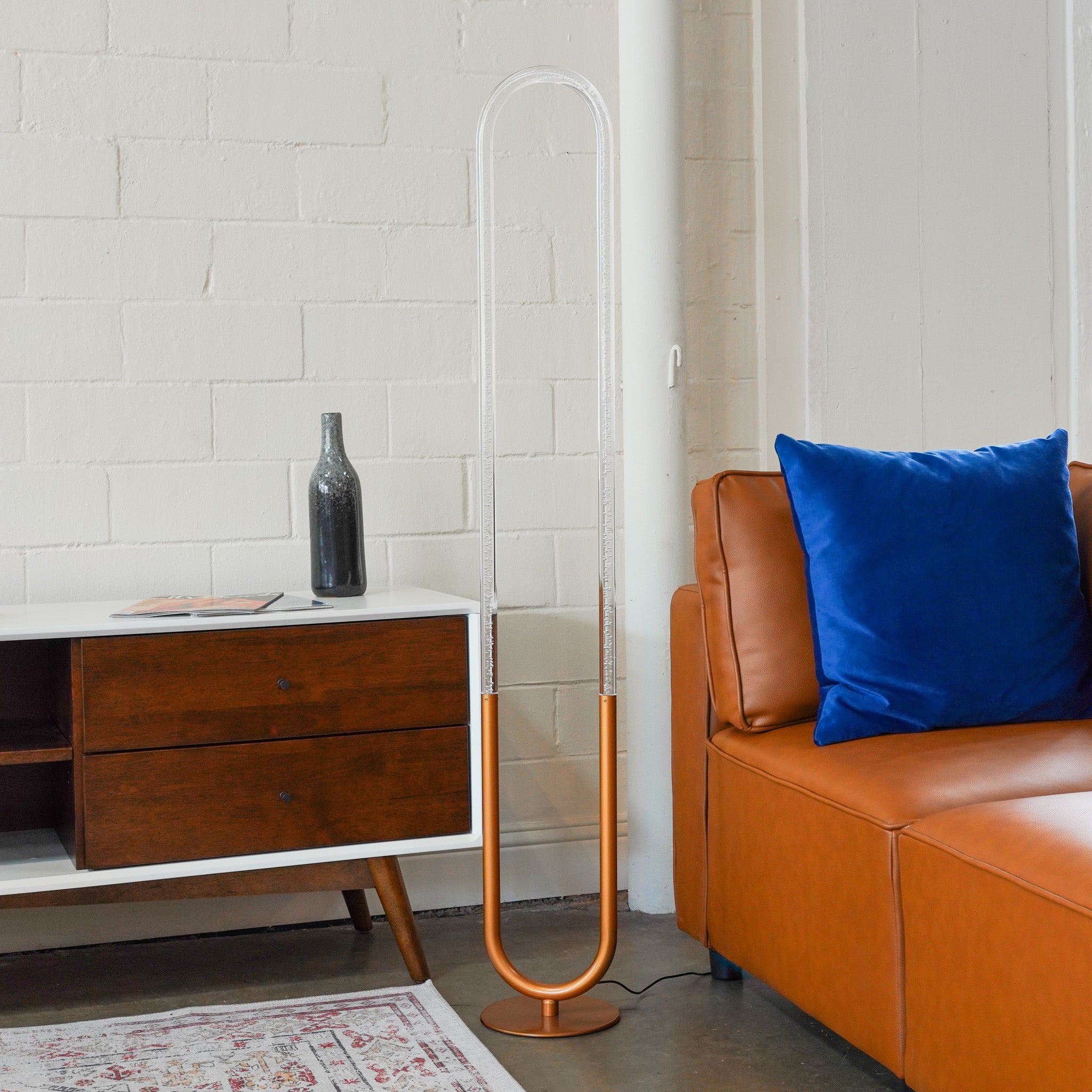 Lucent Floor Lamp - Coarse Gold - Clear