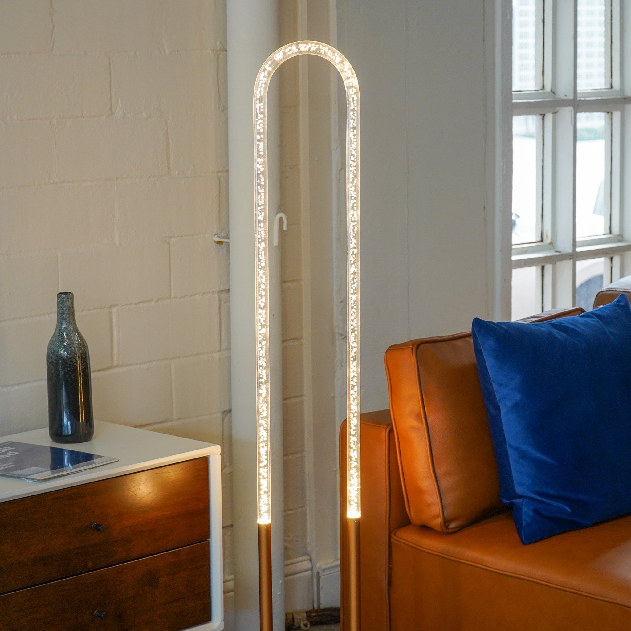 Lucent Floor Lamp - Coarse Gold - Clear