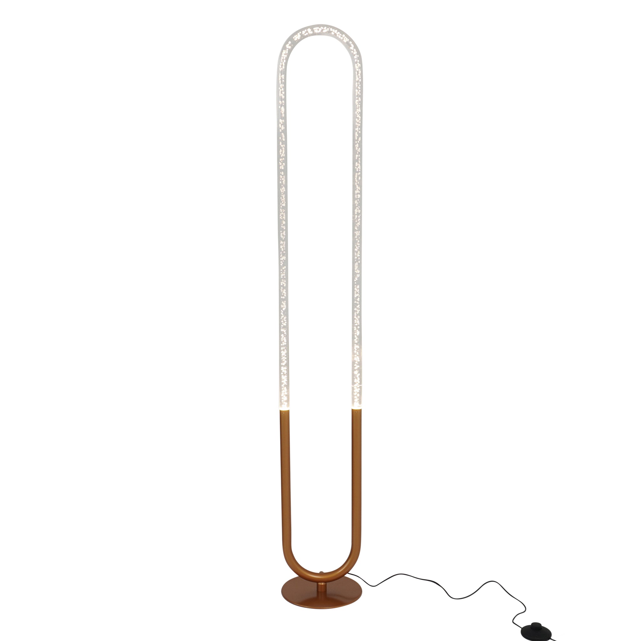 Lucent Floor Lamp - Coarse Gold - Clear