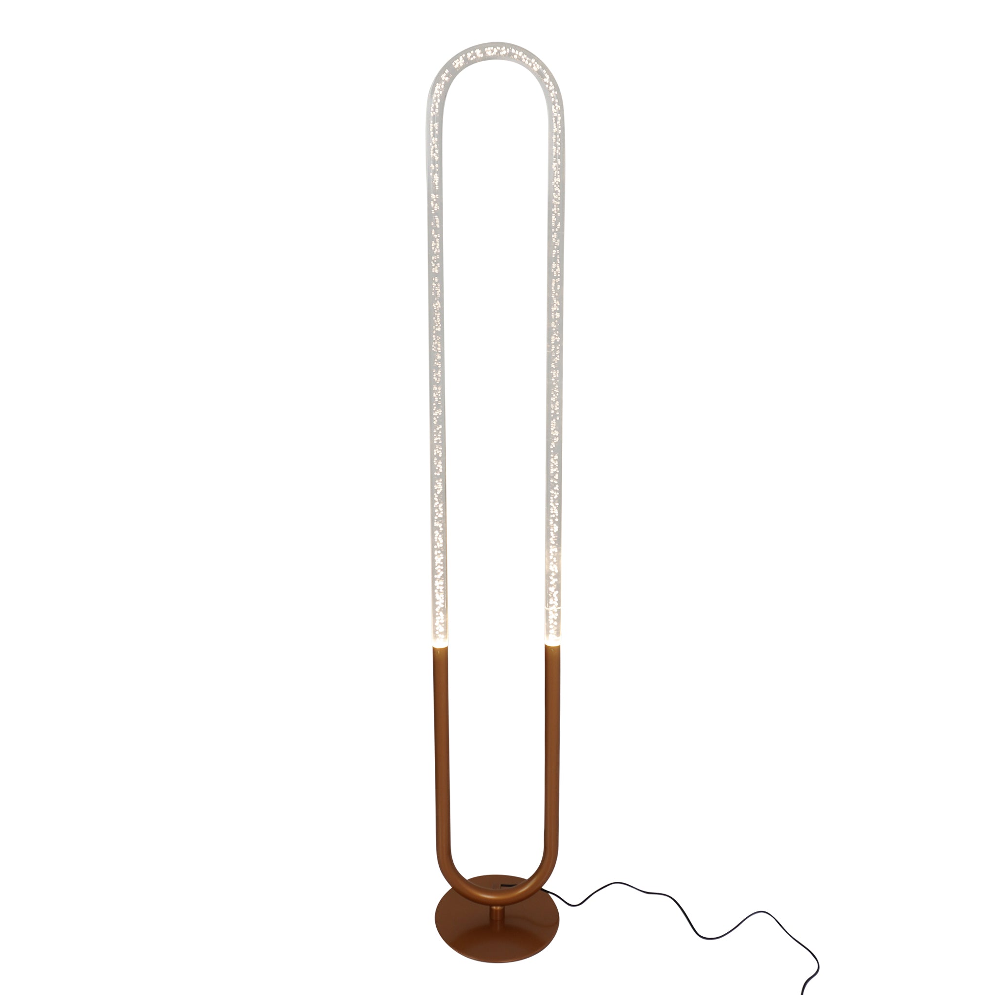 Lucent Floor Lamp - Coarse Gold - Clear