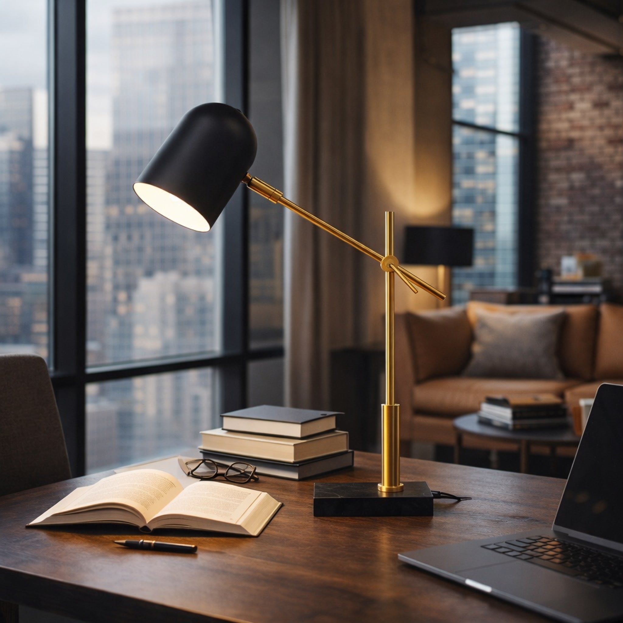 Lunar Ceramic Table Lamp: Modern Black & White Contrast | MidinMod