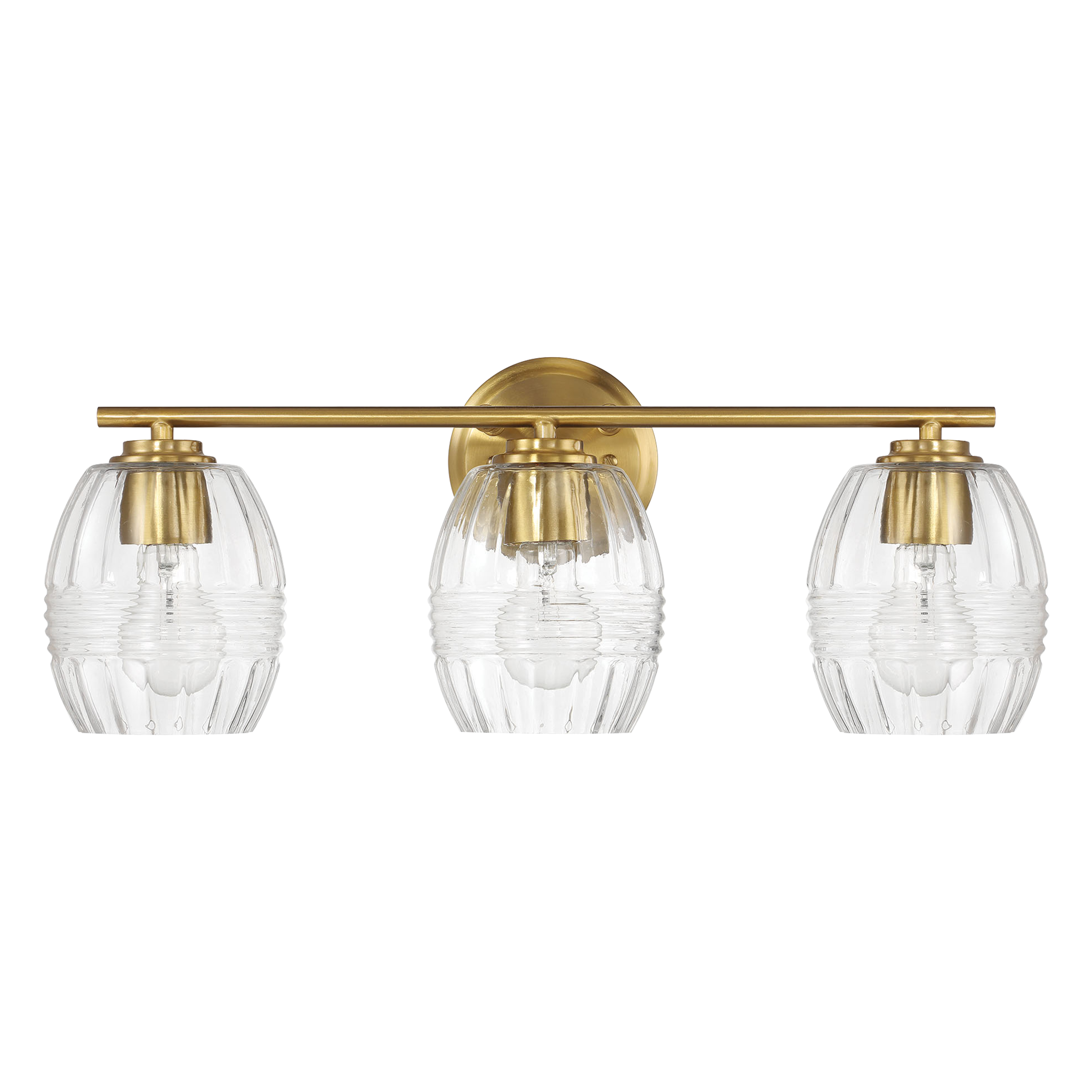 Luster Three-Light Bathroom Vanity Fixture - Satin Brass | MidinMod
