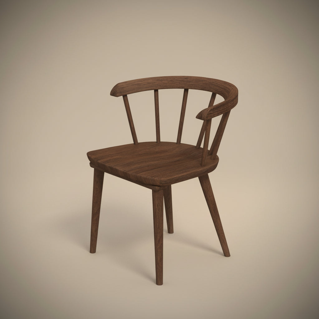 Mabel Mid-Century Modern Solid Wood Dining Chair - MidinMod